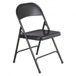 black folding chairs