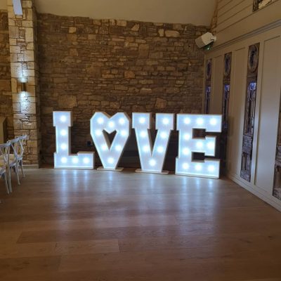 Light Up Letter Hire Gloucestershire, Light Up Letters For Wedding Hire