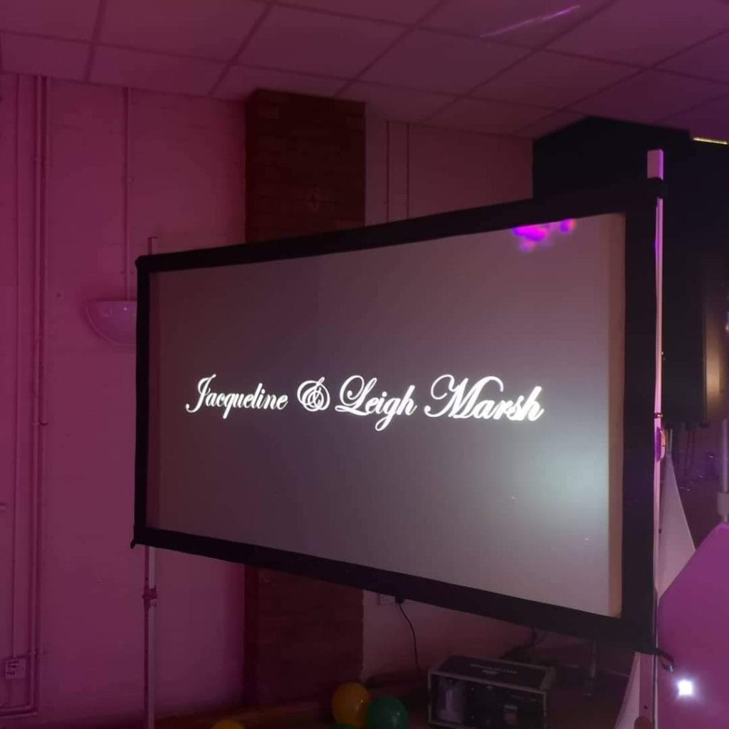 projector and screen for events